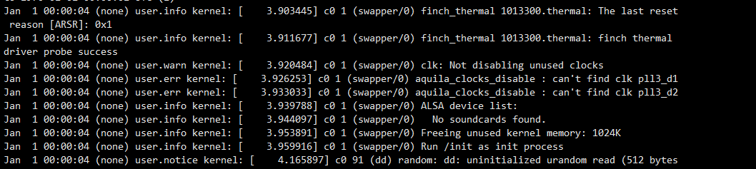 Syslog example output Syslog example output