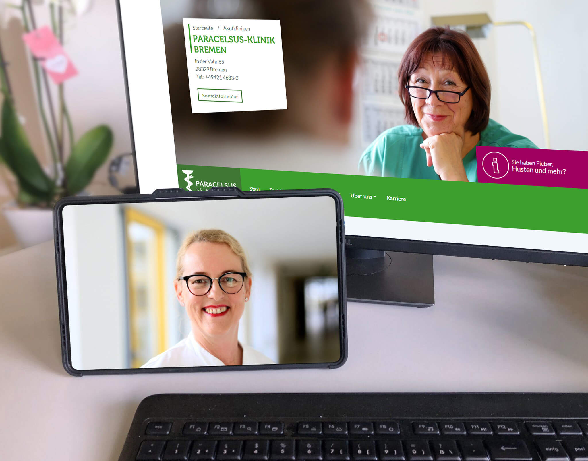 Virtual doctor appointment in a video conference
