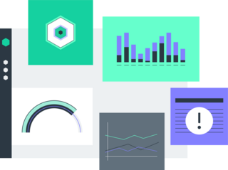 Illustration representing visualization dashboards