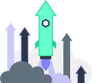 Illustration representing a rocket