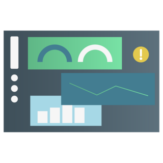 Monitor mit Dashboard