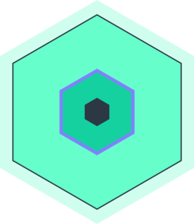 Hexagon with smaller hexagons inside