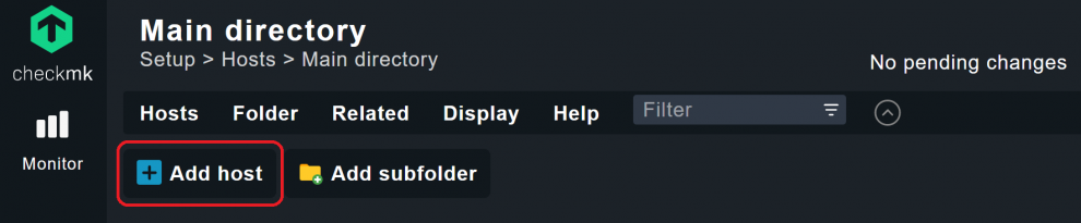 Aggiunta di host in Checkmk