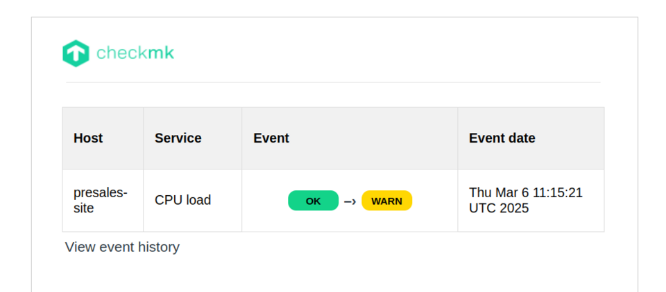 screenshot of the new notification email design
